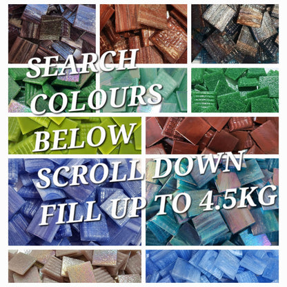 BULK/LOOSE Australian Manufactured Quality Trend 2xm x 2cm Glass Many Colours - Up to 4.5kg Only