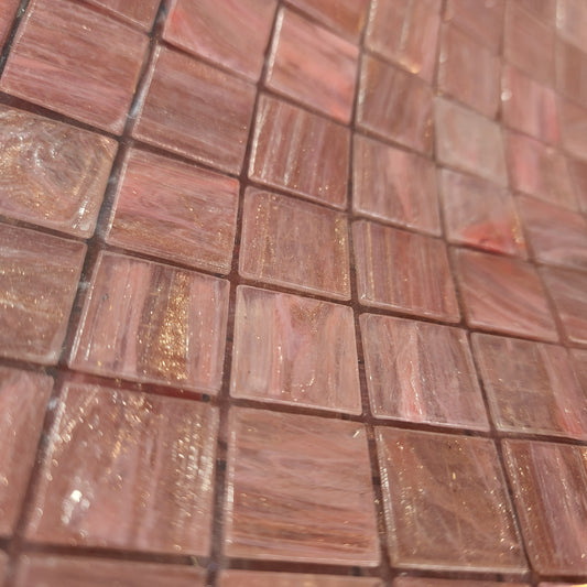 Myles Friday *Myles of tiles 2cm x 2cm CHAMPAGNE PINK WITH GOLD